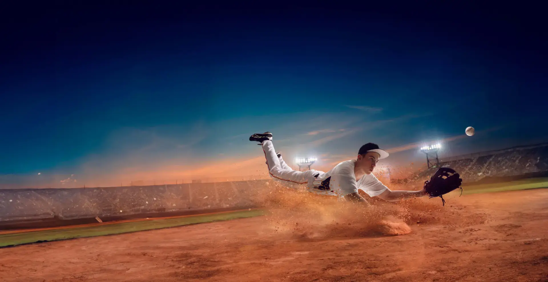 A baseball player catching a software icon, symbolizing the idea of capturing software IT service opportunities